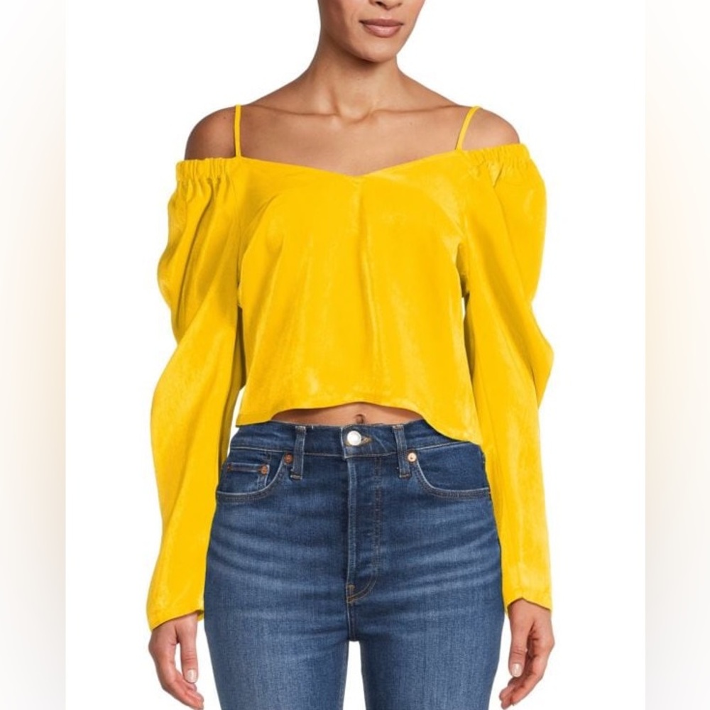 DKNY Cold Shoulder Crop Top, XL